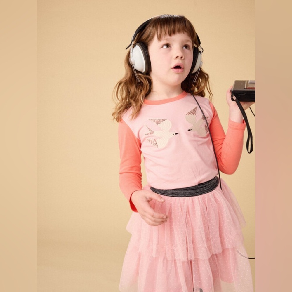 NWT Tea Collection Embroidered Magpie Tee